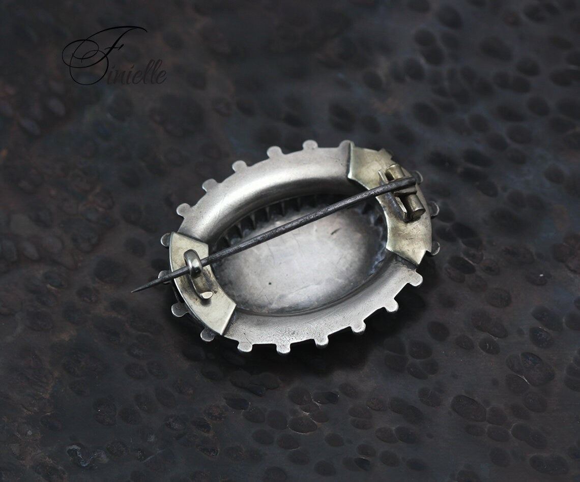 Sterling Silver Aesthetic Victorian Floral Brooch | Romantic, Sweetheart Vintage Brooch | Antique Gift Jewelry Jewellery