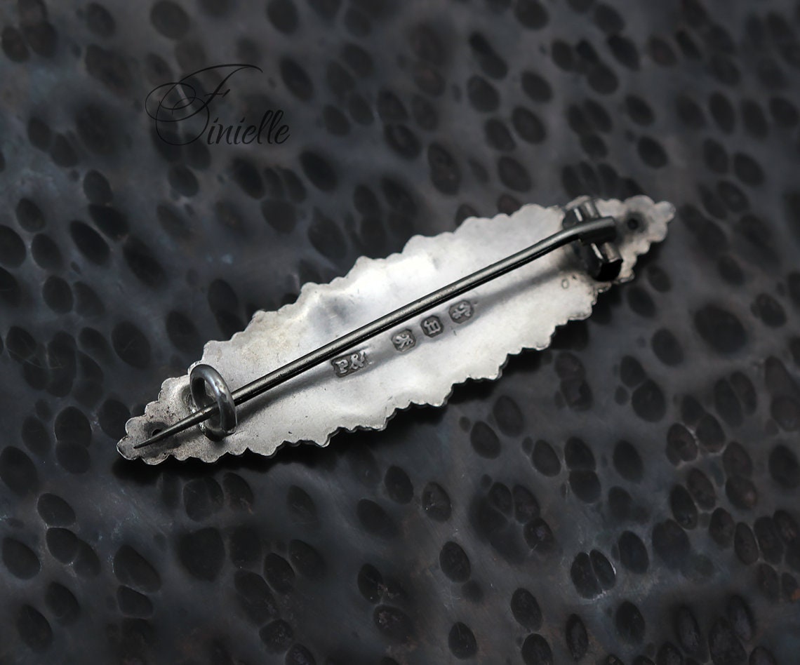 Sterling Silver Victorian 1896 | Queen Victoria Diamond Jubilee Souvenir Brooch | Hallmarked Birmingham Antique Vintage Jewelry Jewellery
