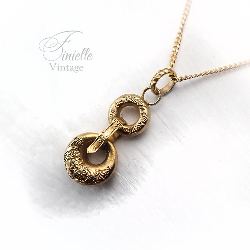 Unique Antique Vintage Ornate Earring Pendant, Minimalist Necklace, Repurposed One, Antique 24K Gold Plated, Gift for Women