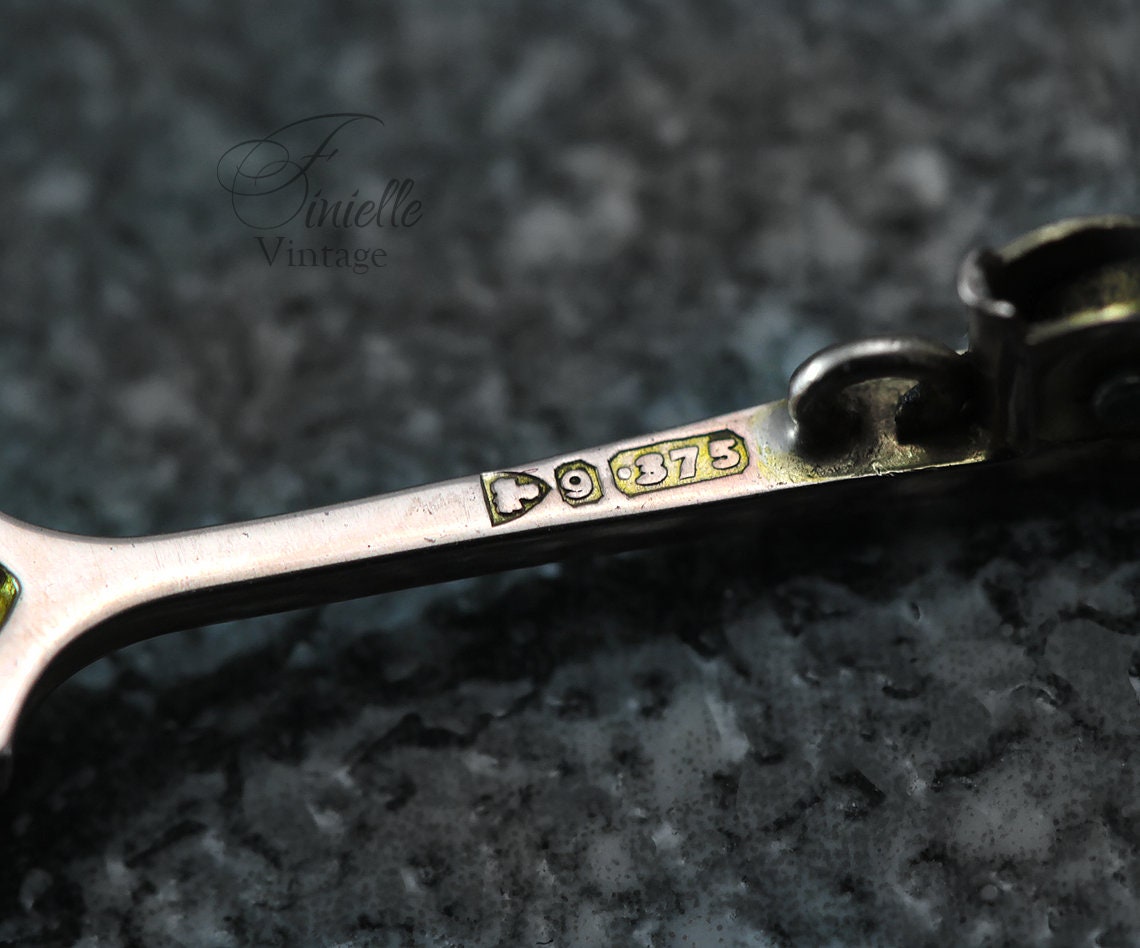 Antique Circa 1910 Edwardian 9ct Rose Gold Bar Brooch, Ruby and Seed Pearls, Hallmarked Chester, Unique Gift, Antique Jewelry Jewellery