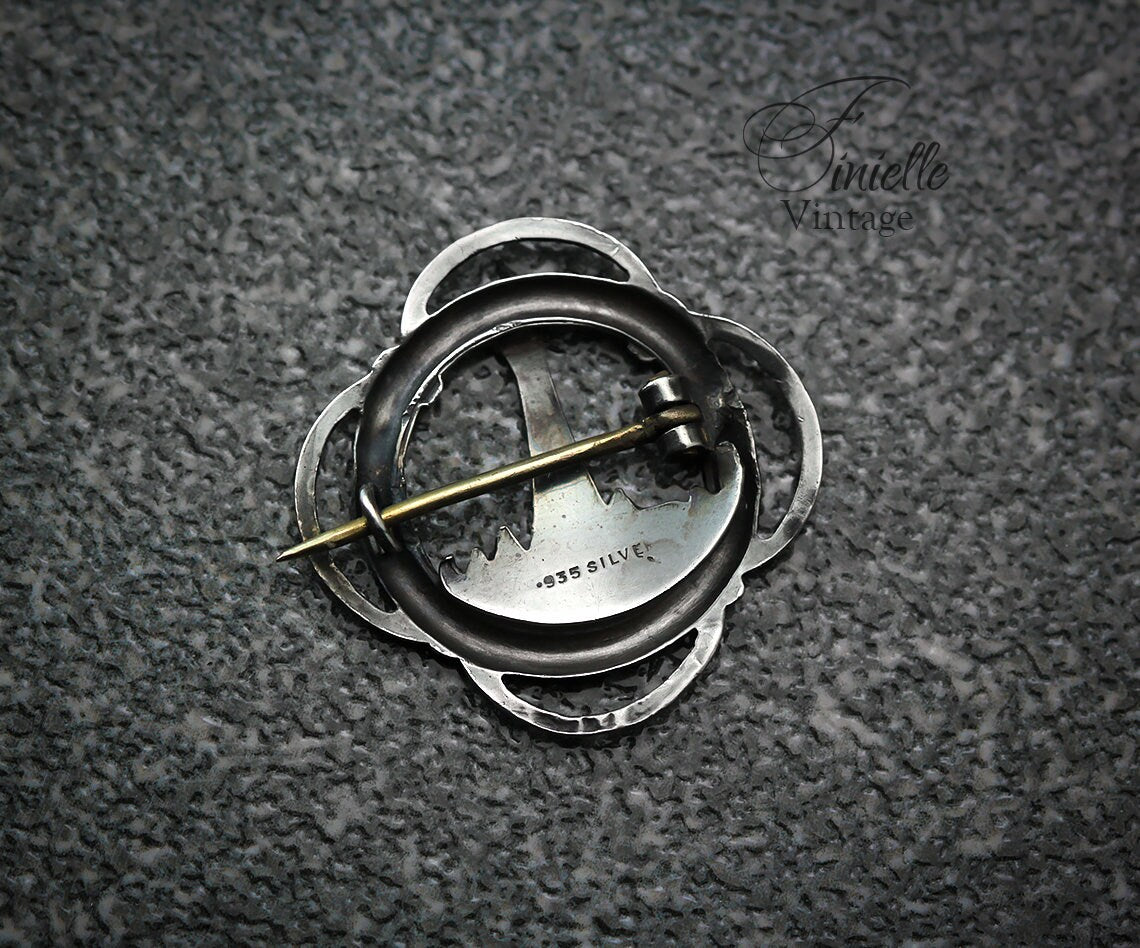 Antique Vintage 1920s Sterling Silver Blackpool Tower Lancashire England UK Collectable Souvenir Brooch Pin, .935 Silver, Rare Item
