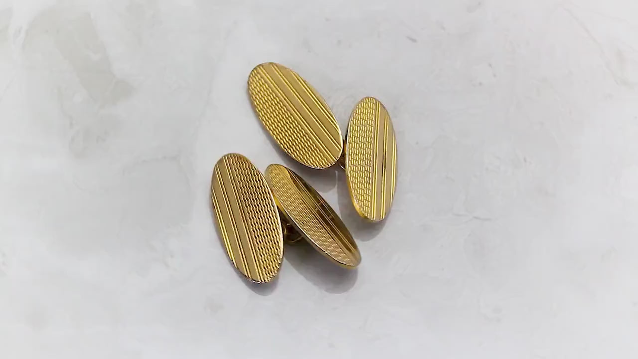 Vintage 1980s Men’s Rolled Gold Cuff Links, Gift for Him, Men Suit Accessory, Yellow Tone Vintage Jewelry Jewellery