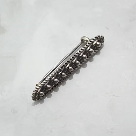 Sterling Silver Aesthetic Victorian 1886 Brooch |  Hallmarked Birmingham | Antique Vintage Jewelry Jewellery | Unique Gift