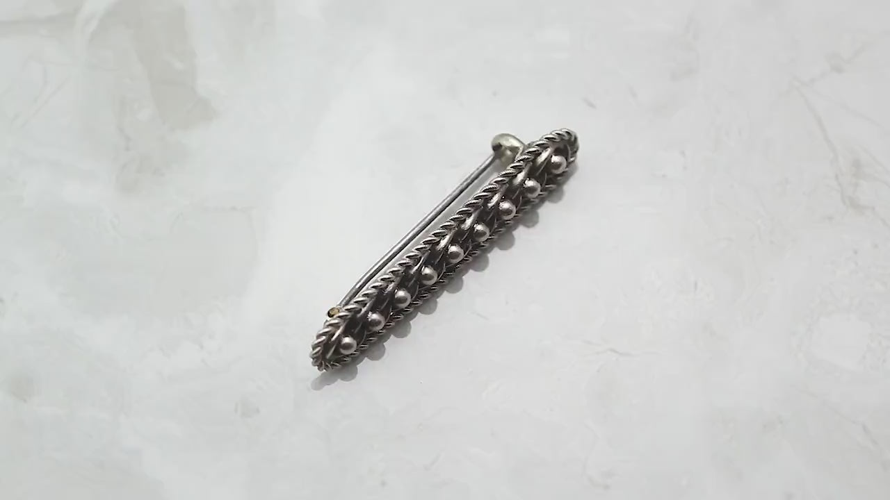 Sterling Silver Aesthetic Victorian 1886 Brooch |  Hallmarked Birmingham | Antique Vintage Jewelry Jewellery | Unique Gift