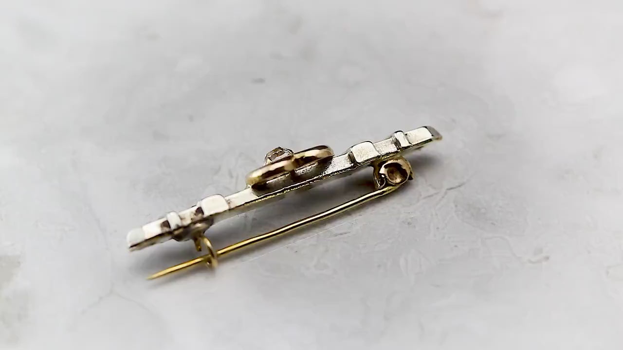 Antique Edwardian c1910 Heart, Belt Brooch, Front 9Ct Gold and Silver, Pink Crystal Rhinestone, Antique Vintage Gift Jewelry Jewellery