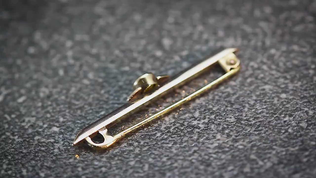 Antique c1910s-20 Edwardian Rolled Rose Gold Bar Brooch, W.BS, Natural Faceted Citrine, Unique Gift Antique Jewelry Jewellery